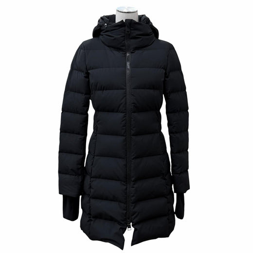 Excellent Herno down coat Laminar Hooded Logo ZIP black polyester 38 PI080DL