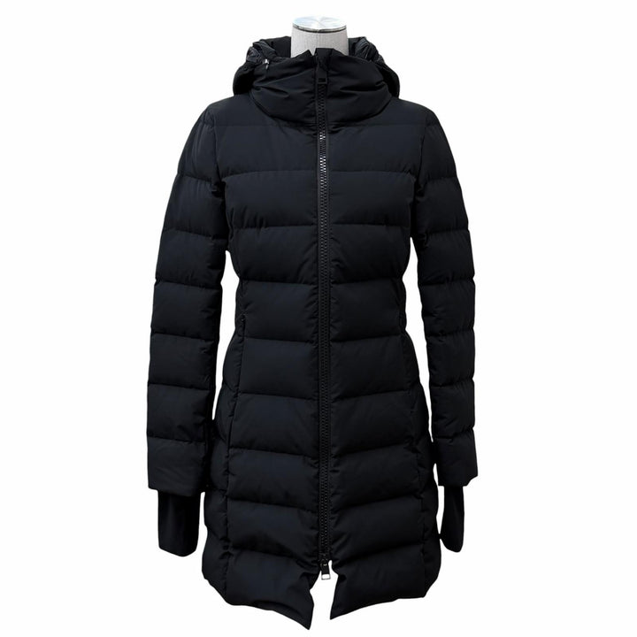 Excellent Herno down coat Laminar Hooded Logo ZIP black polyester 38 PI080DL