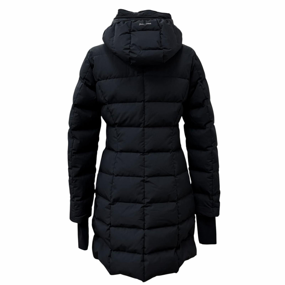 Excellent Herno down coat Laminar Hooded Logo ZIP black polyester 38 PI080DL