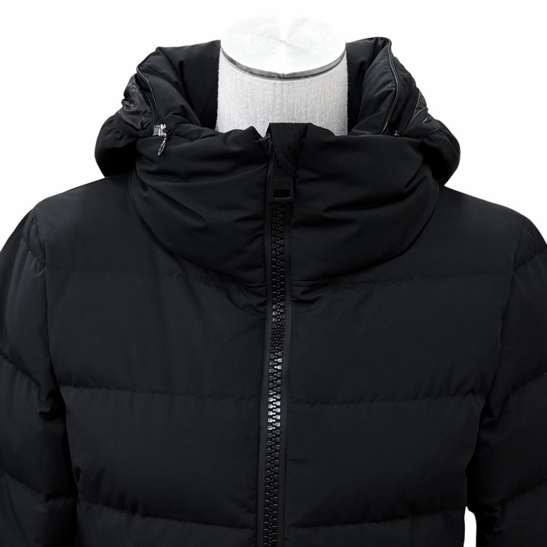 Excellent Herno down coat Laminar Hooded Logo ZIP black polyester 38 PI080DL