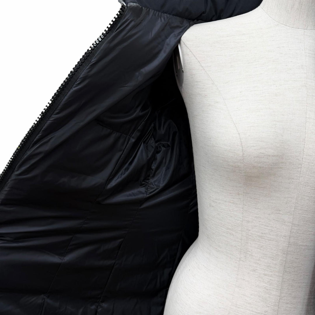 Excellent Herno down coat Laminar Hooded Logo ZIP black polyester 38 PI080DL