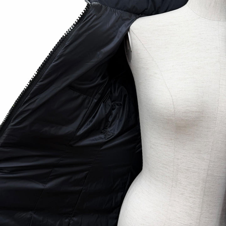 Excellent Herno down coat Laminar Hooded Logo ZIP black polyester 38 PI080DL