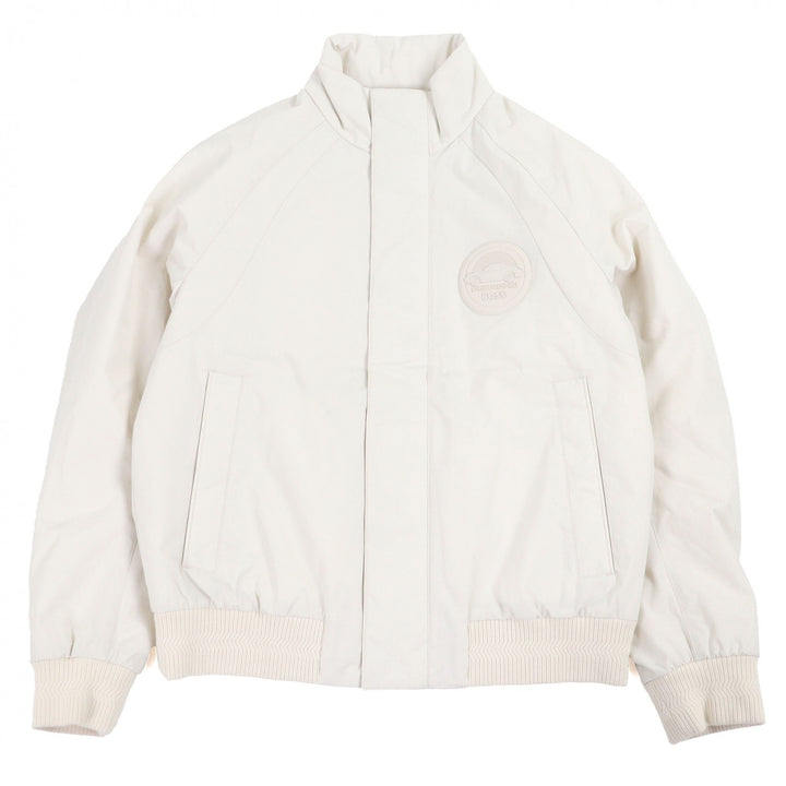 Pristine BOSS PORSCHE Bomber jacket Logo patch padded blouson jacket Ivory