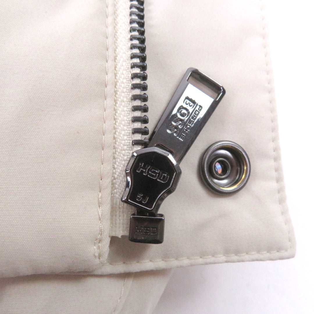 Pristine BOSS PORSCHE Bomber jacket Logo patch padded blouson jacket Ivory