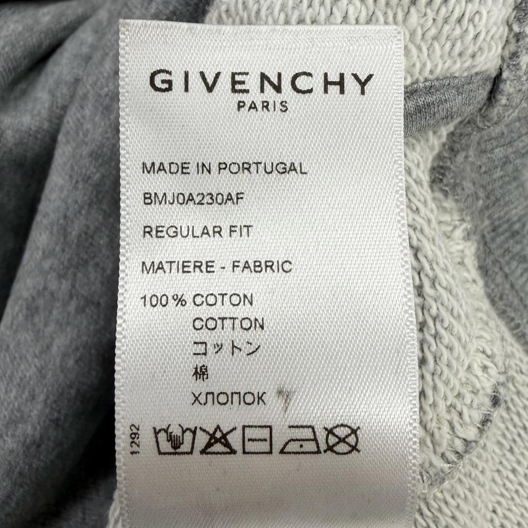 Discounted Great GIVENCHY hoodie Embossed Logo Hoodie Pullover gray cotton