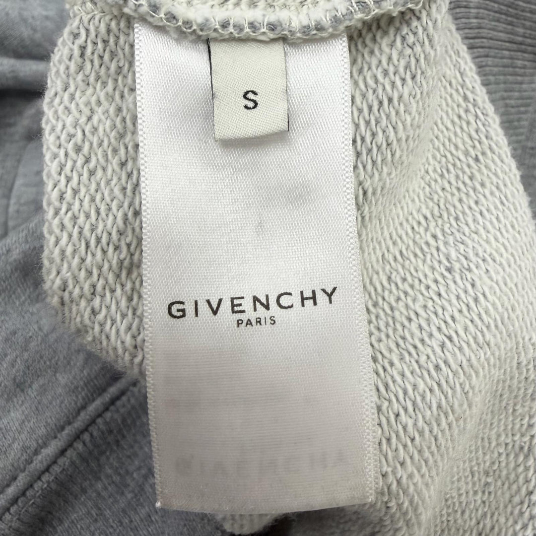 Discounted Great GIVENCHY hoodie Embossed Logo Hoodie Pullover gray cotton