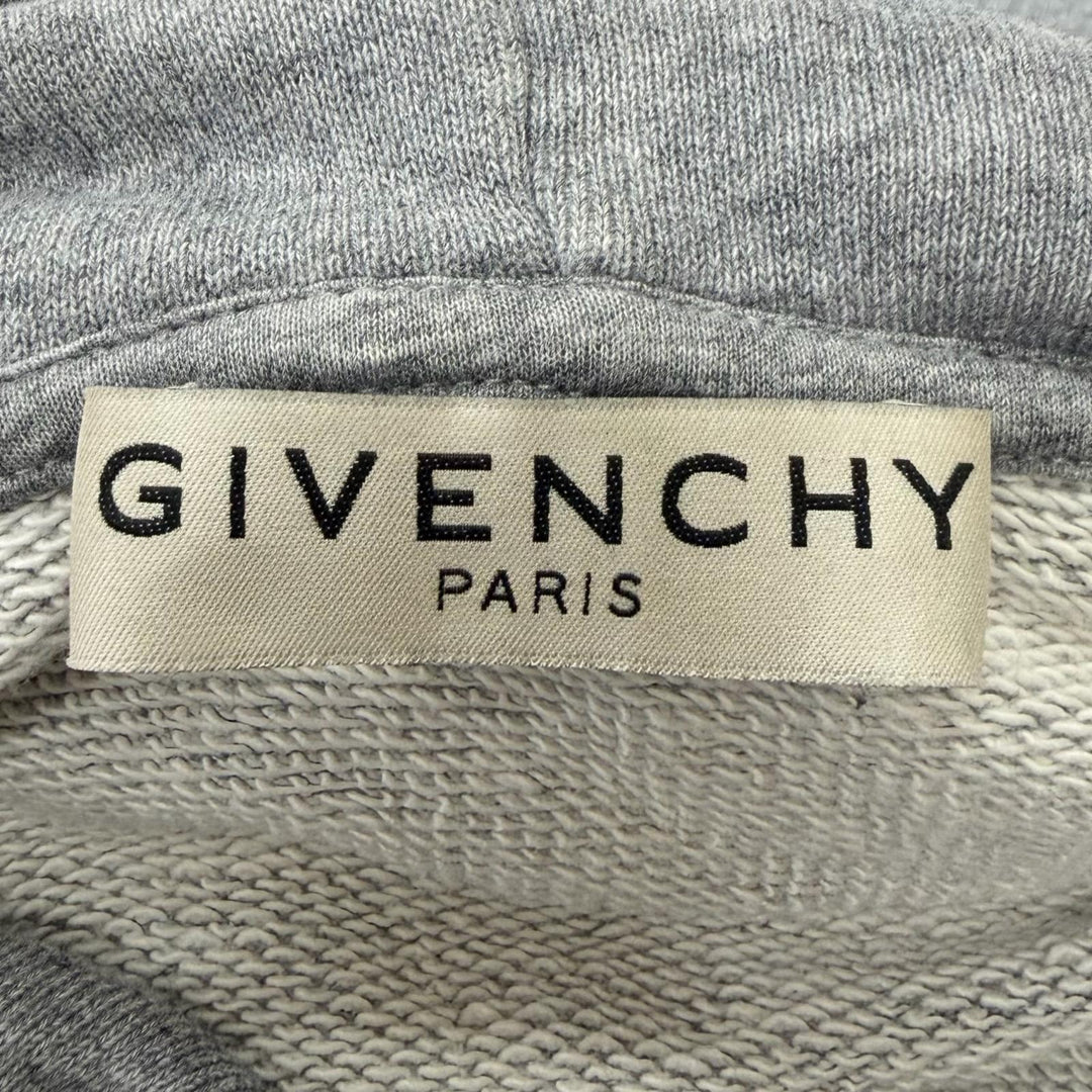 Discounted Great GIVENCHY hoodie Embossed Logo Hoodie Pullover gray cotton