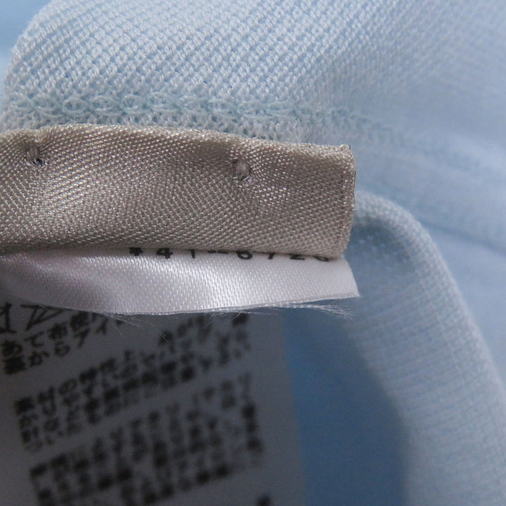 Pristine HERMES Short sleeve polo shirt H logo embroidery Light blue