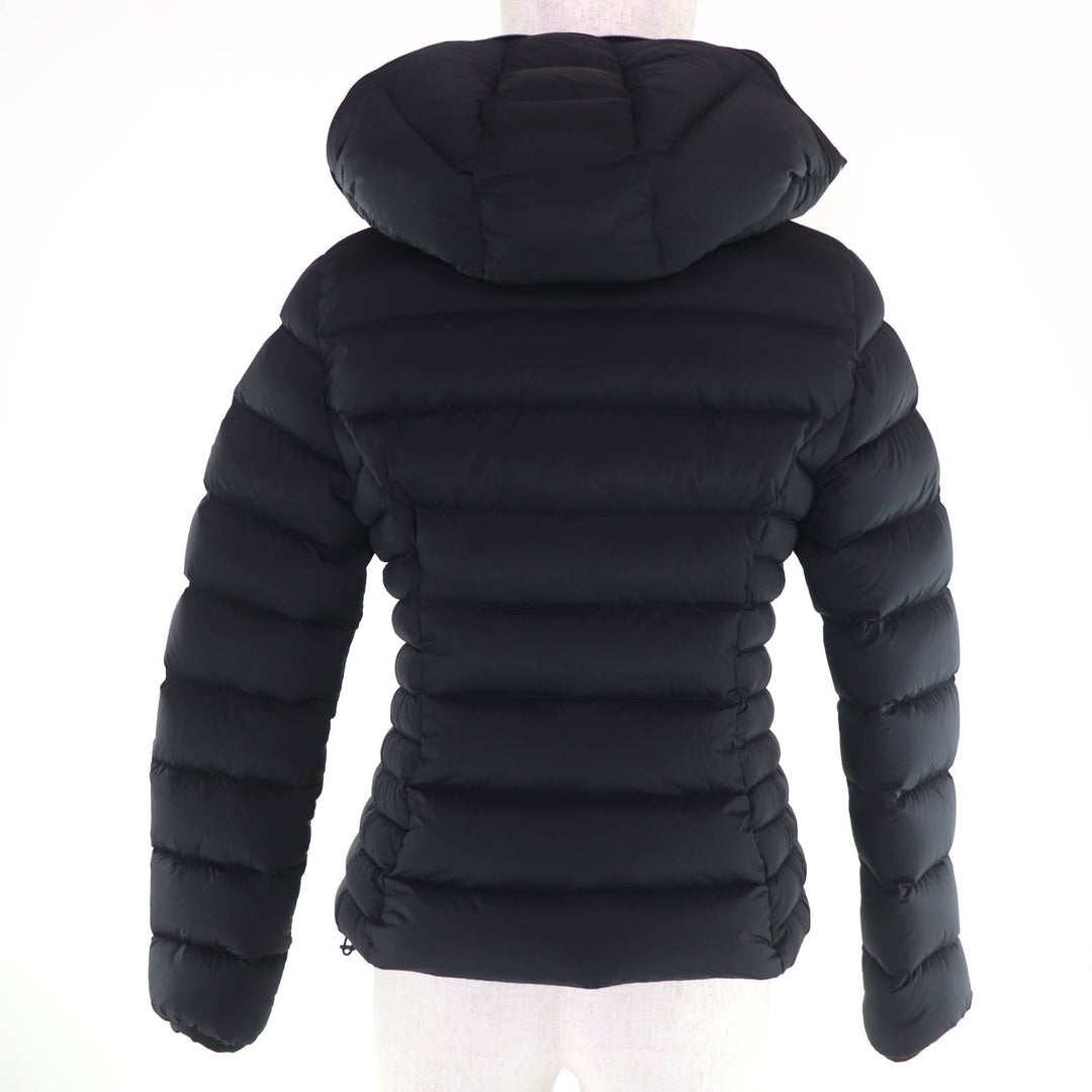 Excellent MONCLER Down jacket HERBE Logo patch and hood black Nylon Women 0