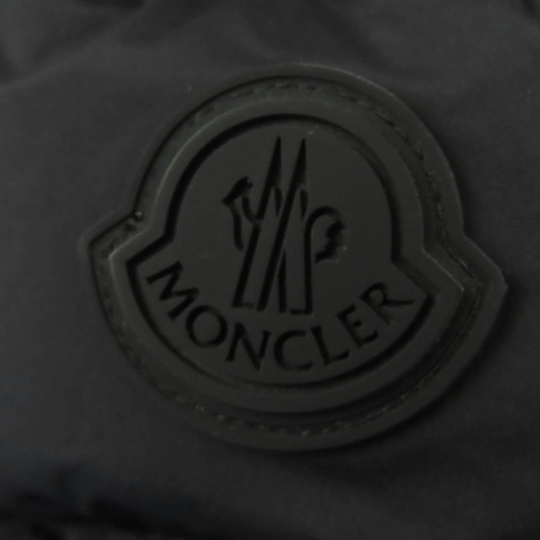 Excellent MONCLER Down jacket HERBE Logo patch and hood black Nylon Women 0