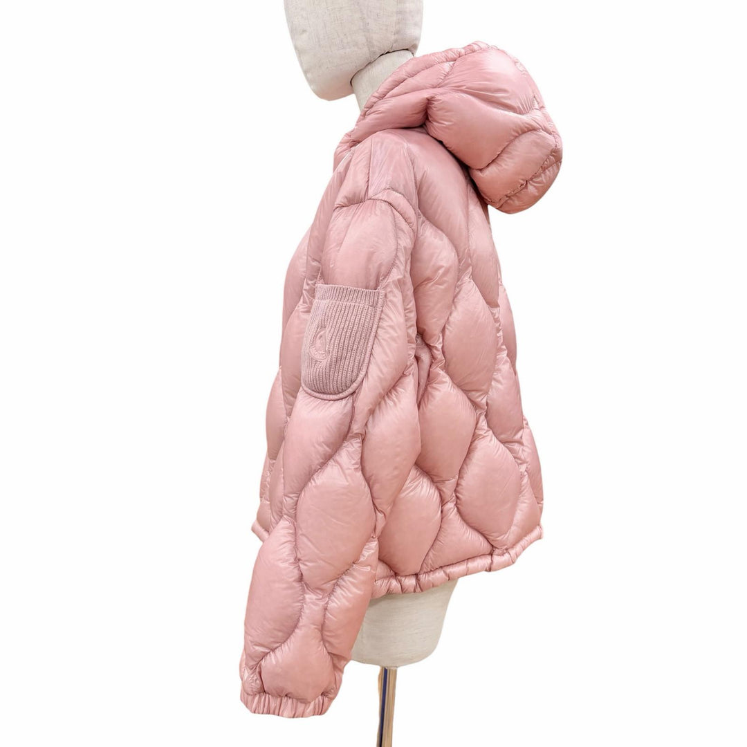Excellent MONCLER Down jacket ANTHON pink Nylon Women 0 H20931A00019