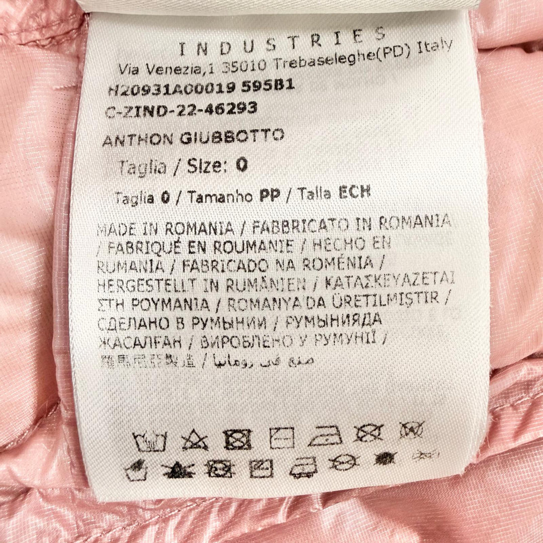 Excellent MONCLER Down jacket ANTHON pink Nylon Women 0 H20931A00019