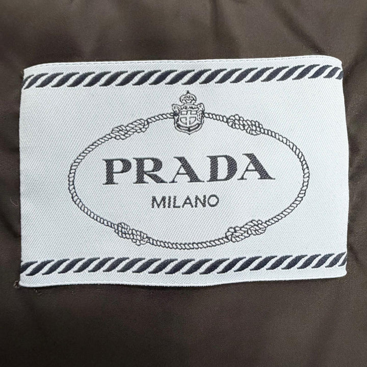 Great PRADA Down jacket Nordic Pattern Logo Hooded Jacket white IT 36 292029
