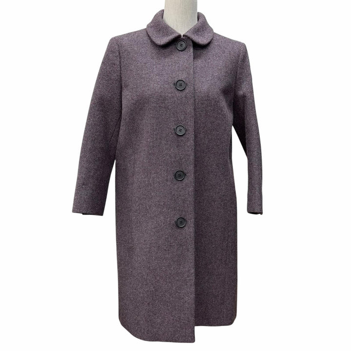 Excellent MIUMIU coat Mix Pattern 3/4 Sleeve Multi Virgin wool Women 40 MS1668