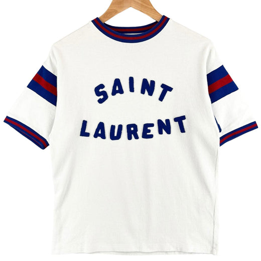 Great SAINT LAURENT PARIS Short sleeve T-shirt white cotton Women XS 672869