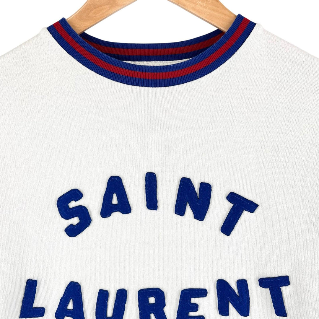 Great SAINT LAURENT PARIS Short sleeve T-shirt white cotton Women XS 672869