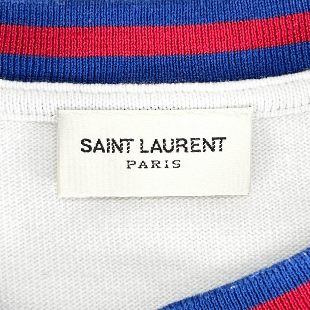 Great SAINT LAURENT PARIS Short sleeve T-shirt white cotton Women XS 672869