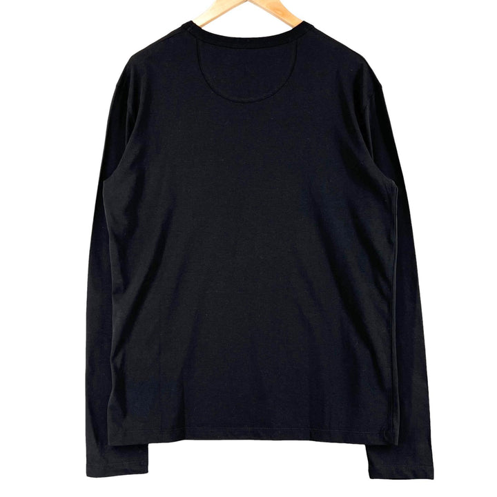 Great VALENTINO Long-sleeved T-shirt crew neck long black cotton mens M