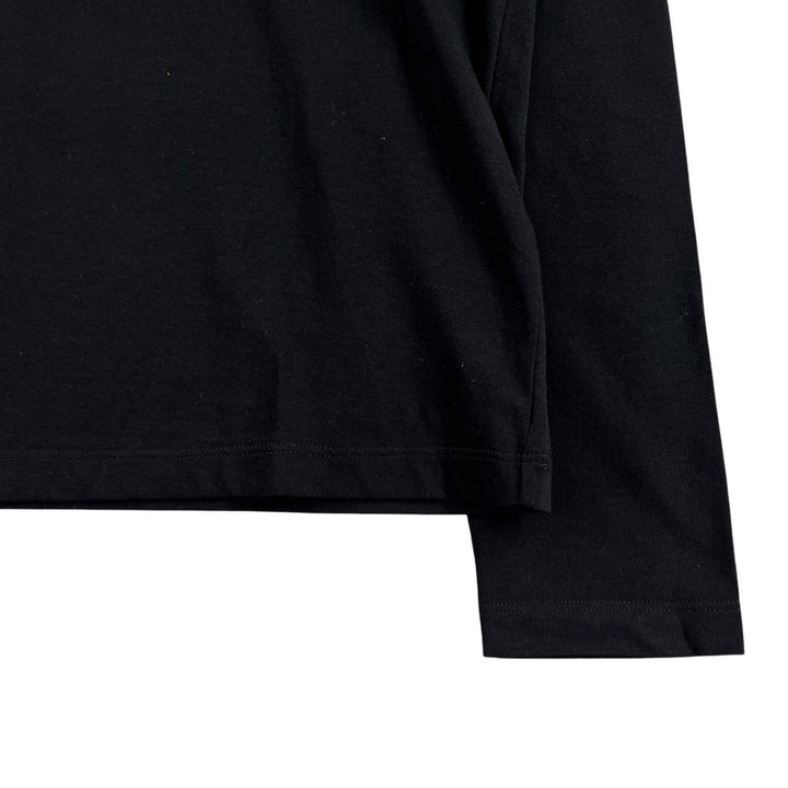 Great VALENTINO Long-sleeved T-shirt crew neck long black cotton mens M