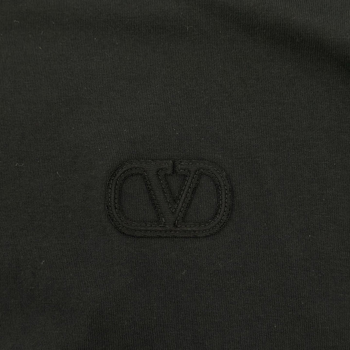 Great VALENTINO Long-sleeved T-shirt crew neck long black cotton mens M