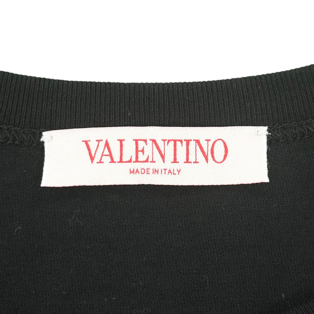 Great VALENTINO Long-sleeved T-shirt crew neck long black cotton mens M