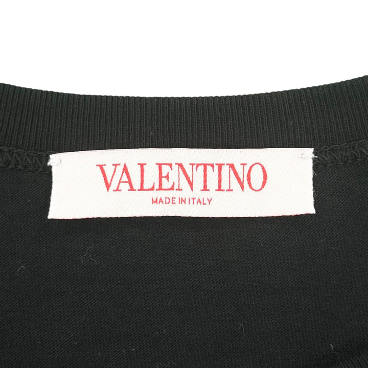Great VALENTINO Long-sleeved T-shirt crew neck long black cotton mens M