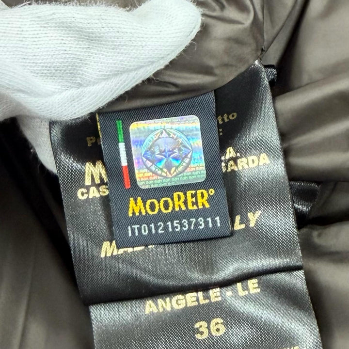 Excellent MOORER down coat ANGELE-LE Navy Virgin wool Women 36