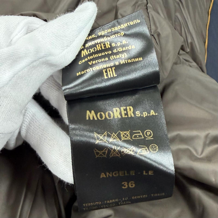 Excellent MOORER down coat ANGELE-LE Navy Virgin wool Women 36