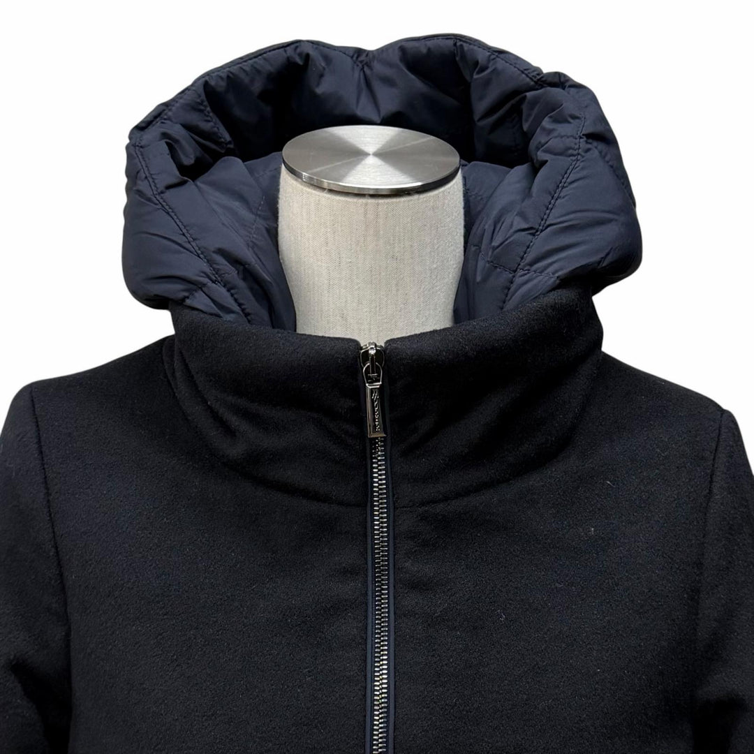 Excellent MOORER down coat ANGELE-LE Navy Virgin wool Women 36