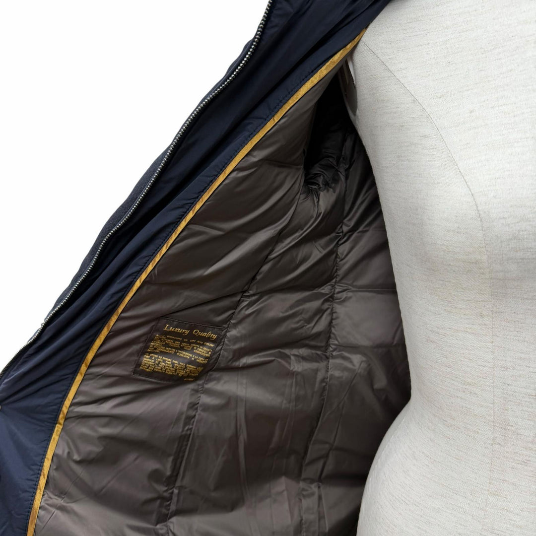 Excellent MOORER down coat ANGELE-LE Navy Virgin wool Women 36