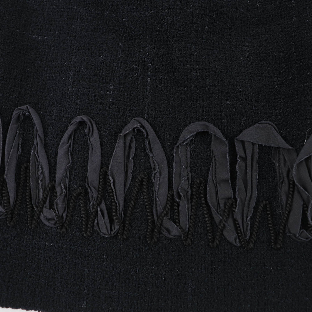 Great CHANEL Tight Skirt COCO Button Hem Design black Women 40 09P P34946V22979