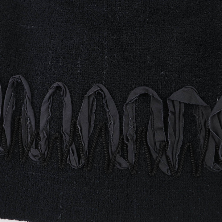Great CHANEL Tight Skirt COCO Button Hem Design black Women 40 09P P34946V22979