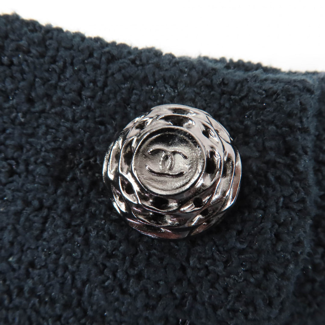 Great CHANEL Tight Skirt COCO Button Hem Design black Women 40 09P P34946V22979