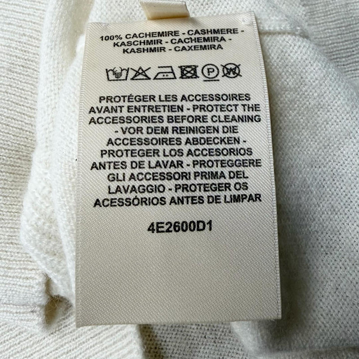 Great HERMES Short sleeve knit Crew neck with metal logo cashmere 38 4E2600D1