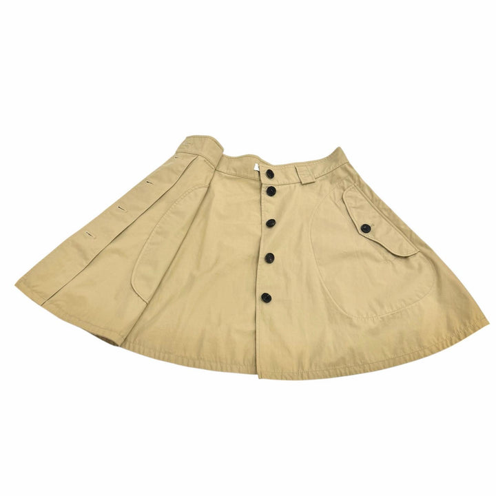 Excellent Christian Dior flare skirt beige cotton Women 42 247J07A3332