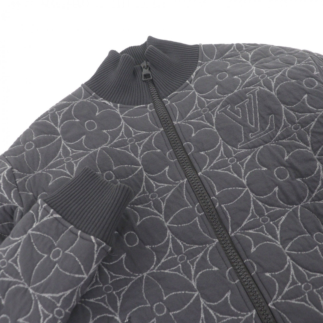 Great LOUIS VUITTON Blouson Monogram LV logo quilting gray cotton mens XS