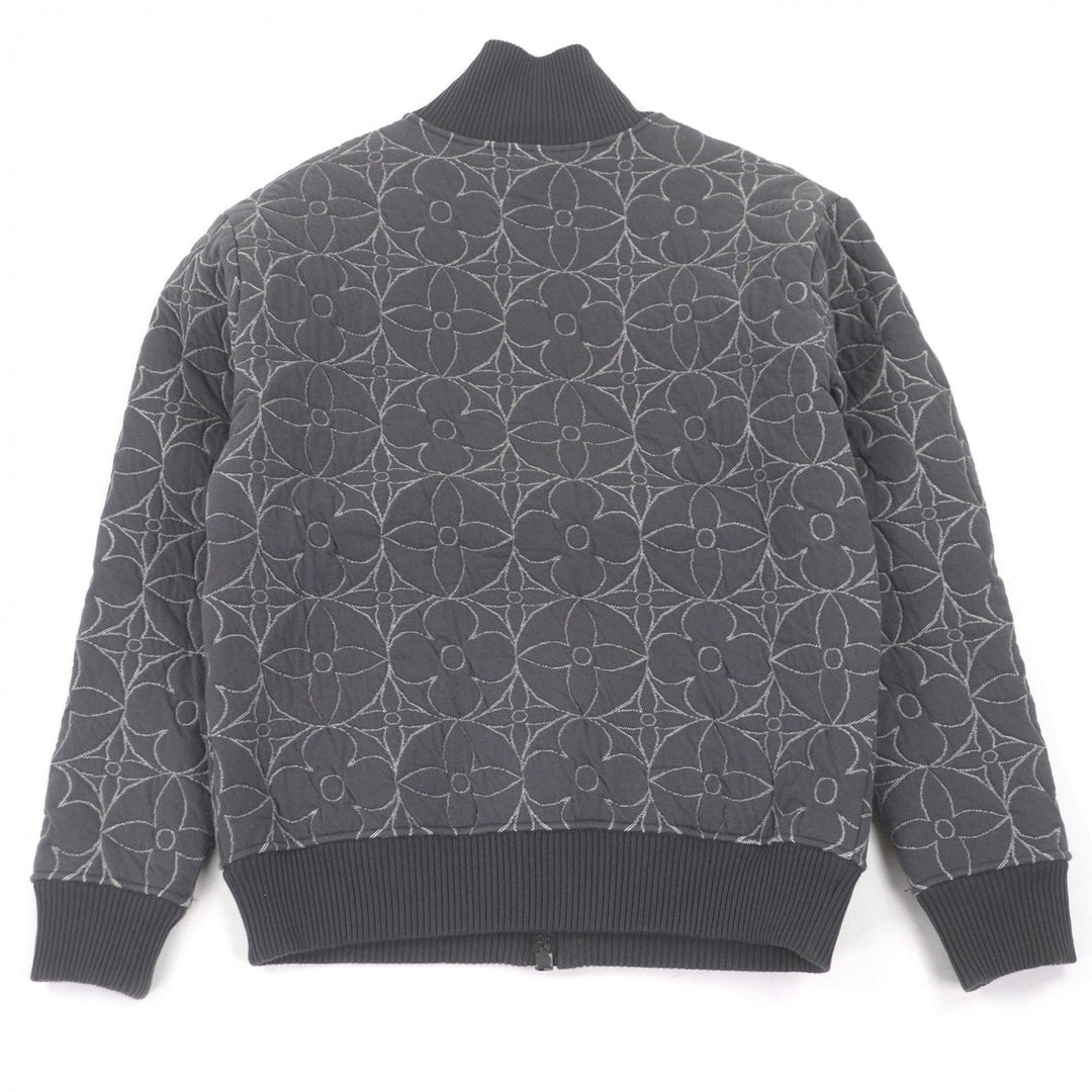 Great LOUIS VUITTON Blouson Monogram LV logo quilting gray cotton mens XS