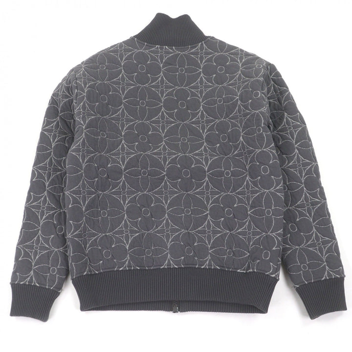 Great LOUIS VUITTON Blouson Monogram LV logo quilting gray cotton mens XS