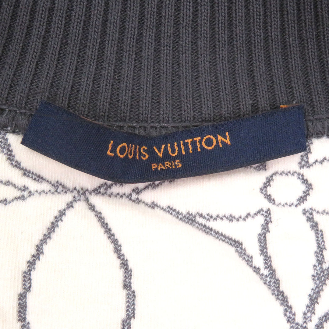 Great LOUIS VUITTON Blouson Monogram LV logo quilting gray cotton mens XS