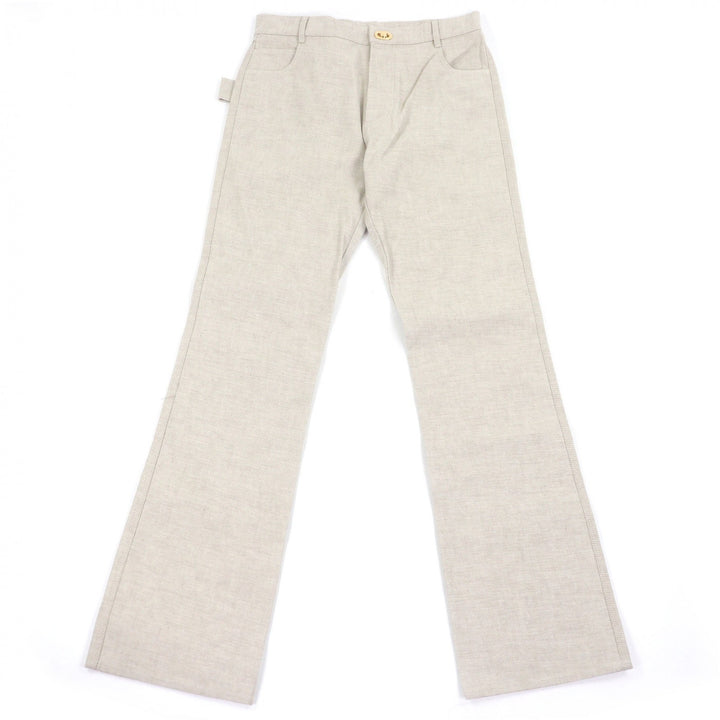 Excellent BOTTEGAVENETA Pants Button fly beige cotton mens 46 636899