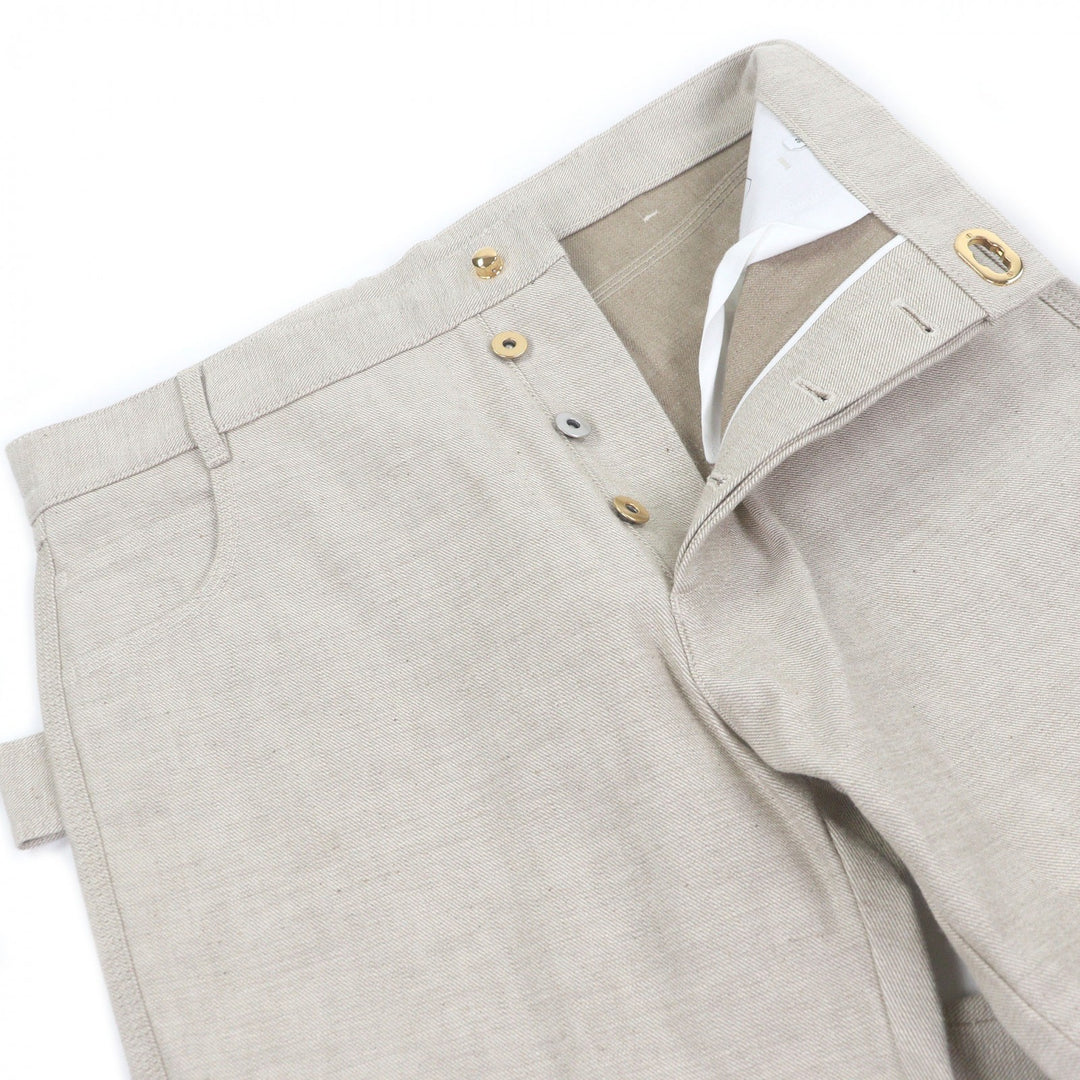 Excellent BOTTEGAVENETA Pants Button fly beige cotton mens 46 636899