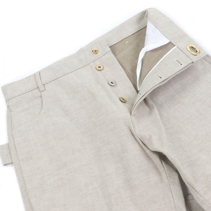 Excellent BOTTEGAVENETA Pants Button fly beige cotton mens 46 636899