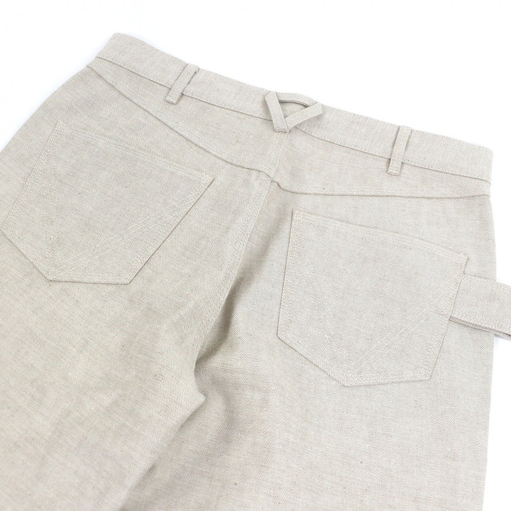 Excellent BOTTEGAVENETA Pants Button fly beige cotton mens 46 636899