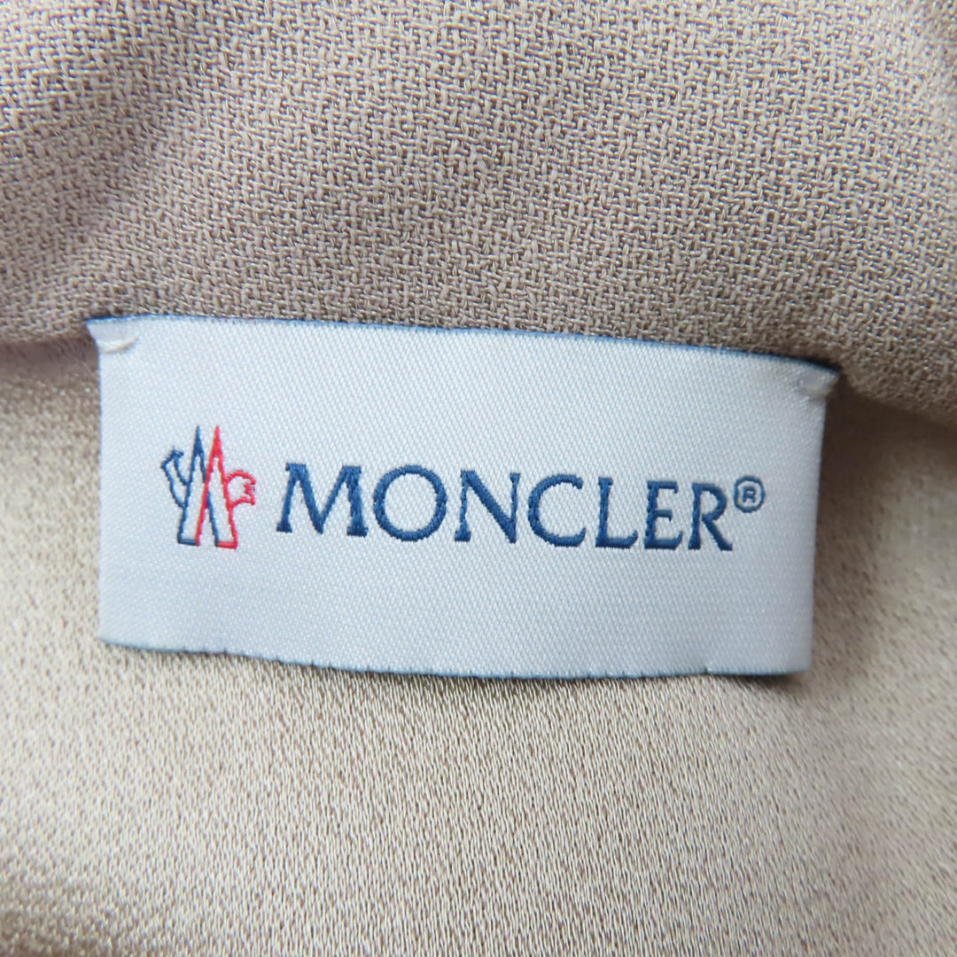Excellent MONCLER hoodie CAMICIA Logo patch and hood beige acetate Women 38