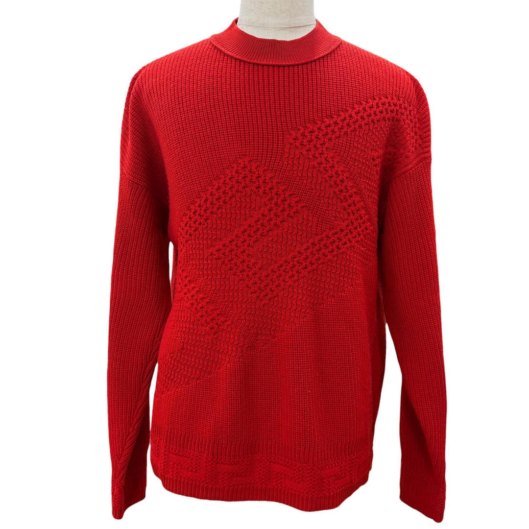 Excellent VERSACE sweater Pullover knit Red wool mens 46 1002167