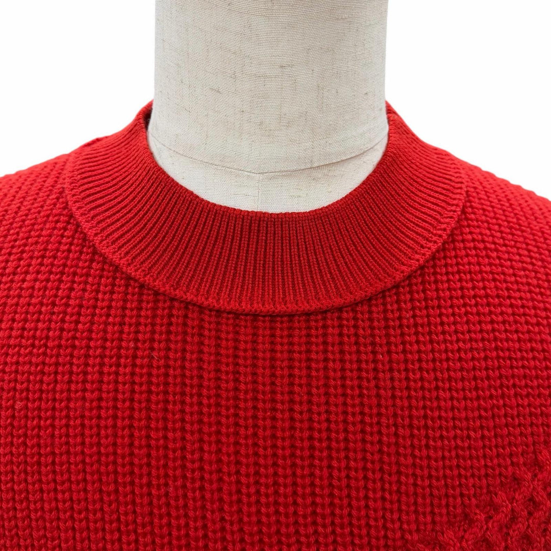Excellent VERSACE sweater Pullover knit Red wool mens 46 1002167