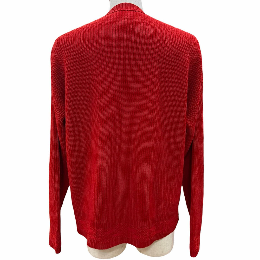 Excellent VERSACE sweater Pullover knit Red wool mens 46 1002167