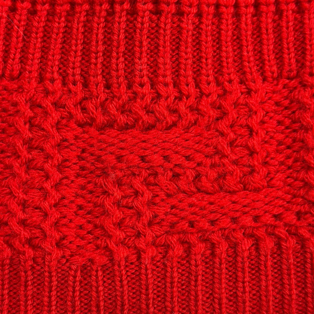 Excellent VERSACE sweater Pullover knit Red wool mens 46 1002167