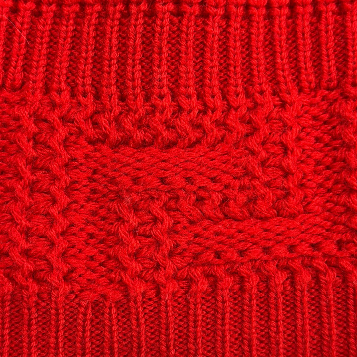 Excellent VERSACE sweater Pullover knit Red wool mens 46 1002167