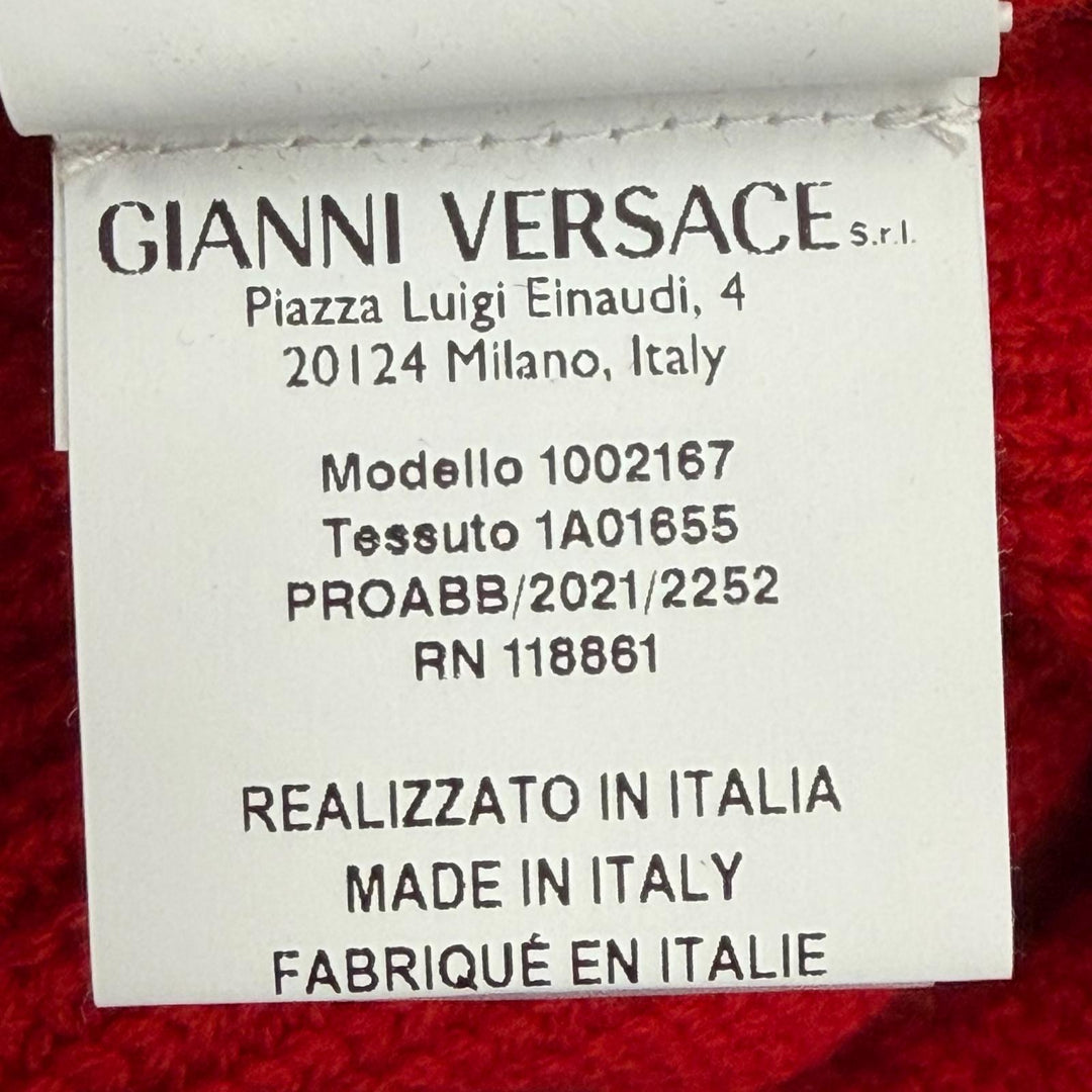 Excellent VERSACE sweater Pullover knit Red wool mens 46 1002167